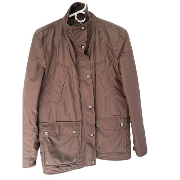 Lauren Ralph Lauren Women's L Barn Jacket Quilted Chocolate Brown, Equestrian - Picture 1 of 7